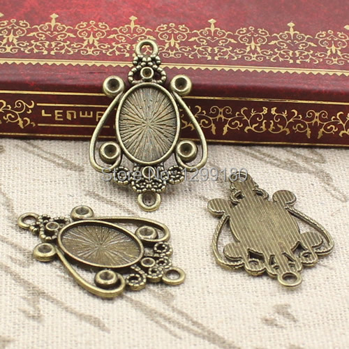 50 قطعة/الوحدة سبائك البرونز ل - مراجعة Bezels Set Pendant وسعره